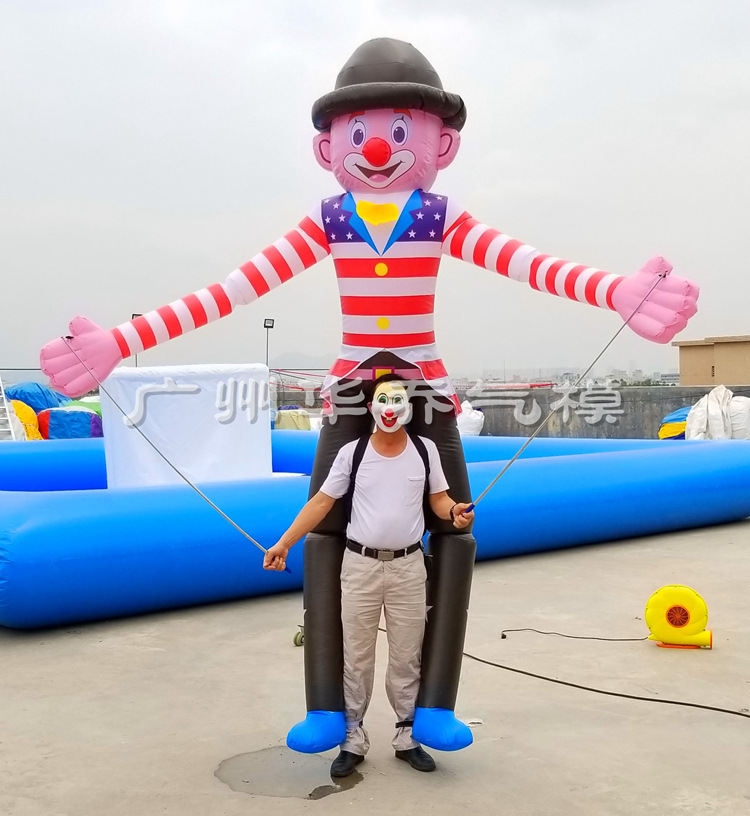 充气行走小丑气模大长腿跳舞人小丑气模充气斑马巡演道具活动卡通