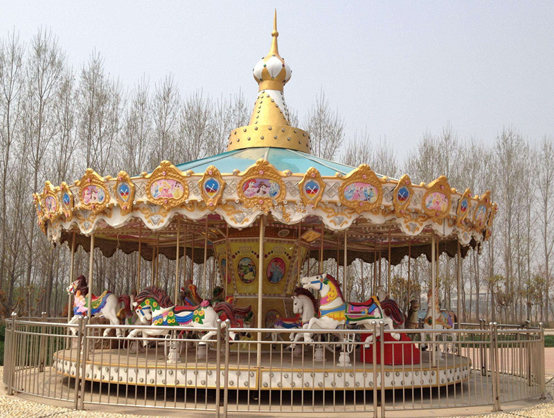 供应16座旋转木马游乐设备 公园好玩的火爆娱乐设施!