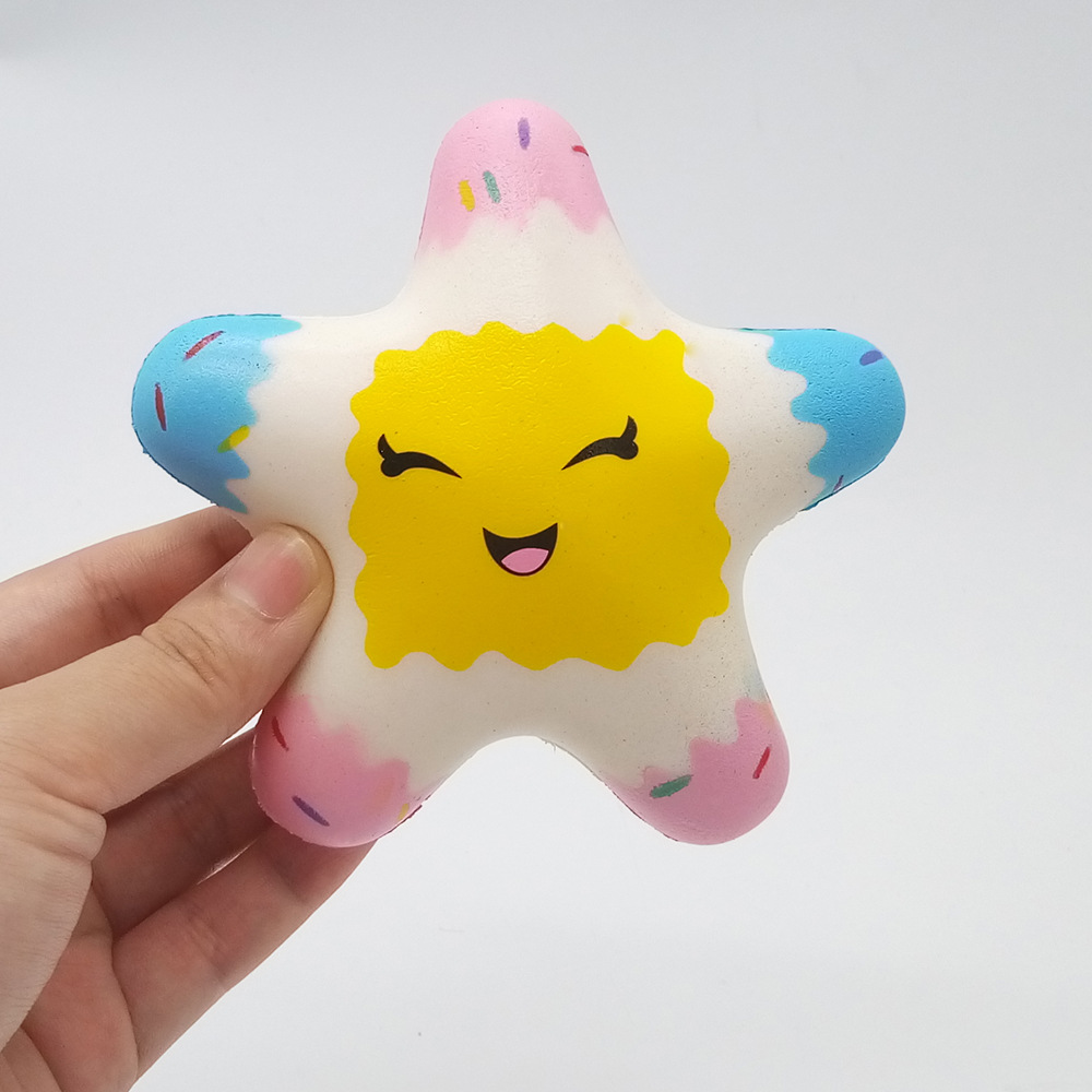 慢回弹玩具squishy 星星慢回弹玩具 仿真笑脸星星 慢回弹星星