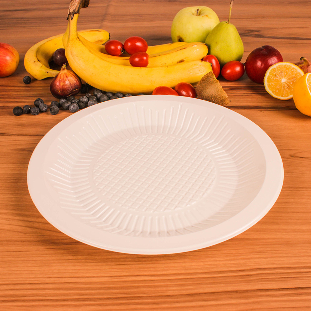26cm食品级pp材质一次性圆形塑料盘
