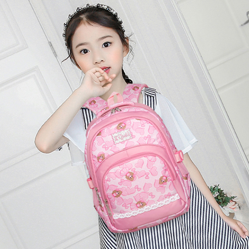 公主粉色女孩书包小学生1234年级 儿童789岁可爱防水减负双肩背包