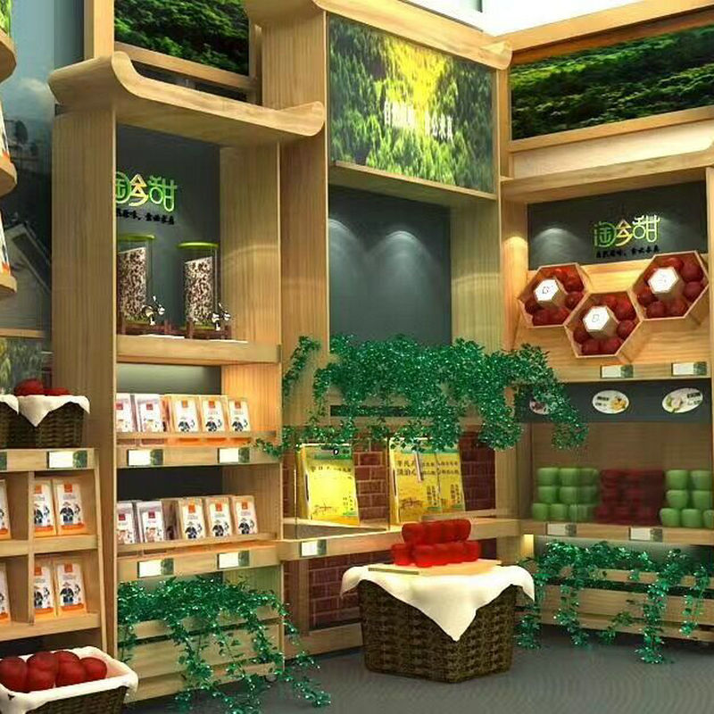 厂家热销精致特产展示柜 烤漆玻璃展柜 烟酒食品土特产展示柜