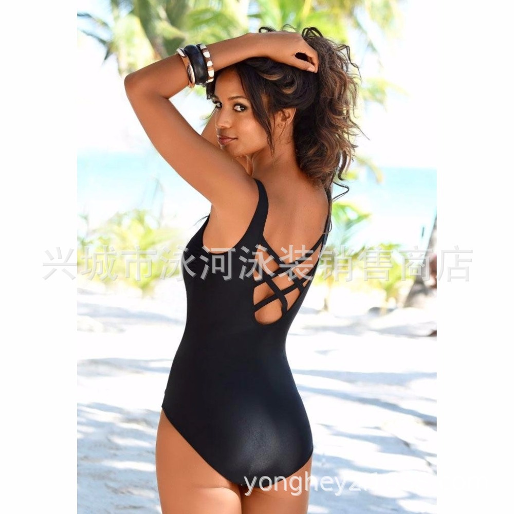 Swimming River Lady Sexy Backless One Piece Swimsuit European and American plus Size Swimsuit Gradient Printing Swimsuit Amazon