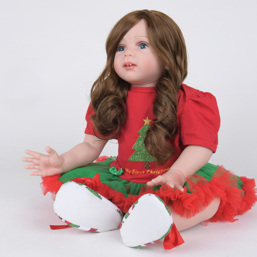 60厘米仿真婴儿跨境热销仿真娃娃服装模特女孩儿节日礼物礼盒玩具