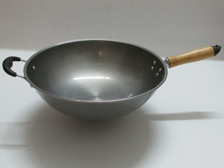 无涂层炒锅家用熟铁锅白精铁平底锅电磁炉燃气灶适用厂家直销