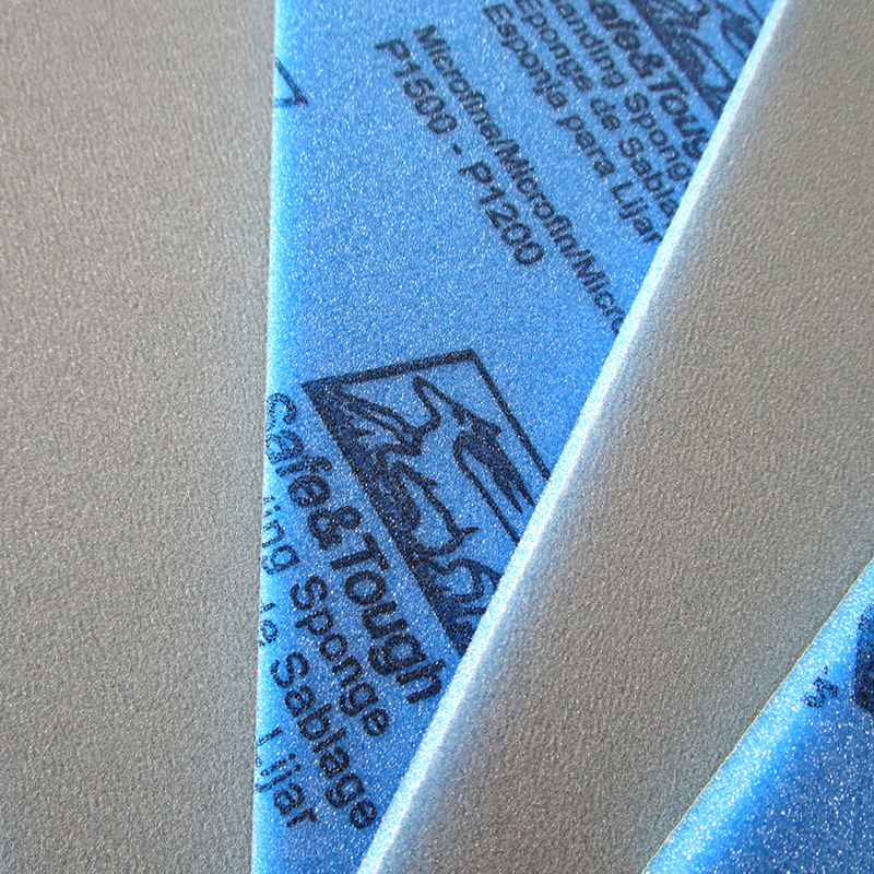 外贸货源140115mm羚羊海绵砂纸蓝色砂纸打磨海绵砂纸干湿两用