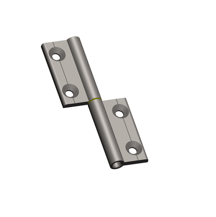 1200a.01厂家直出20*20型材连接件银白色氧化便捷组装合页