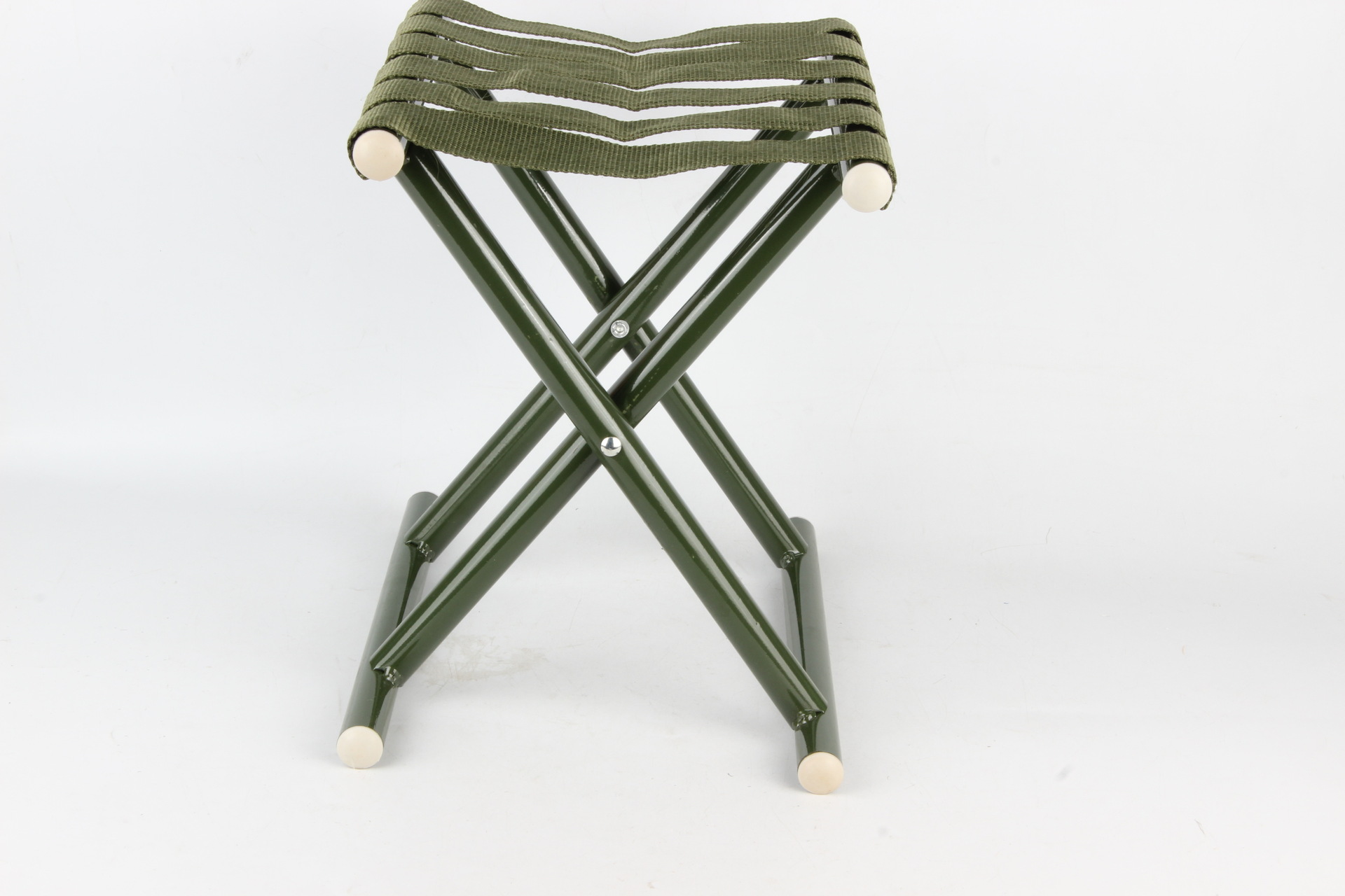军绿铆钉40马扎 铁马扎 户外钓鱼折叠凳 军训折叠椅 铁管马扎赠品