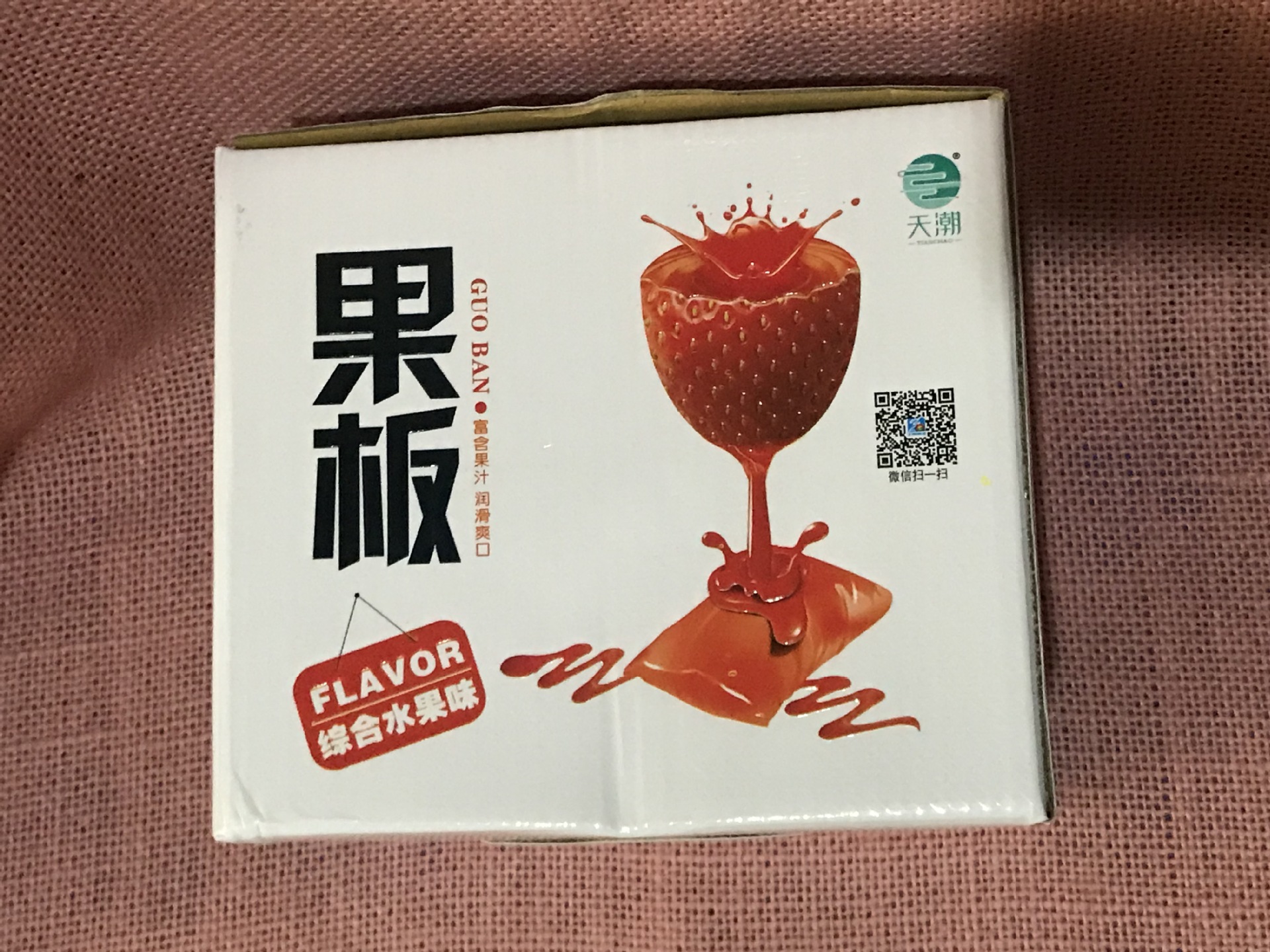 天潮 综合水果味 果板 果冻 38克*30袋 一盒*1140克