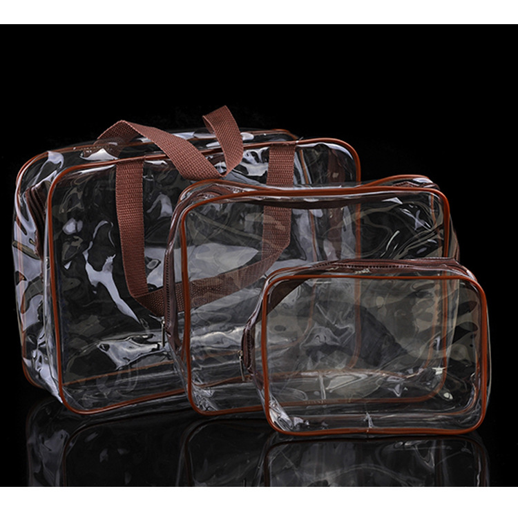 Transparent Cosmetic Bag Pvc Waterproof Wash Bag Portable Travel Storage Bag Wash Bag Available Logo in Stock