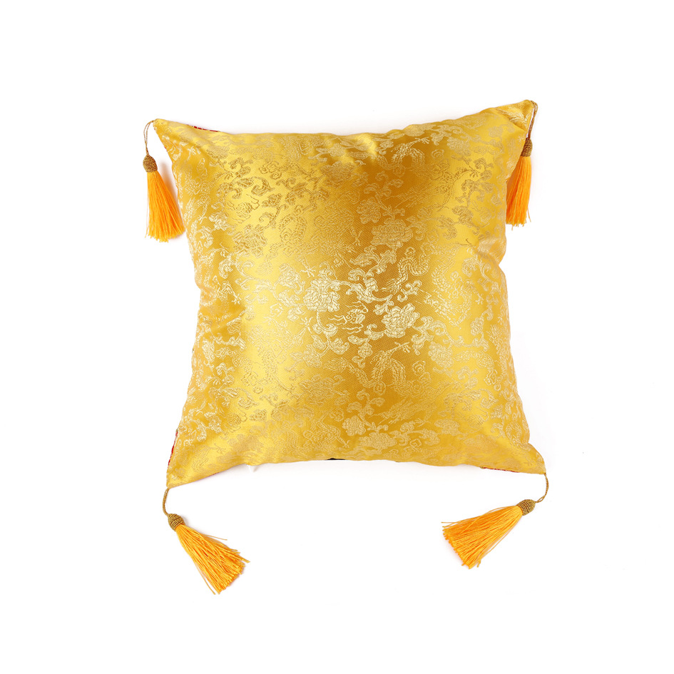 热转印空白抱枕 高档贡缎龙纹抱枕