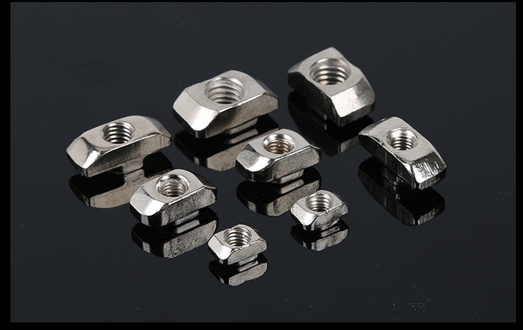 工业铝型材流水线配件 欧标t型螺母20304045 船型螺母 先装螺母