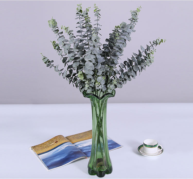 仿真植物尤加利金钱叶室内装饰插花摆件婚礼花艺家居绿植花卉批发