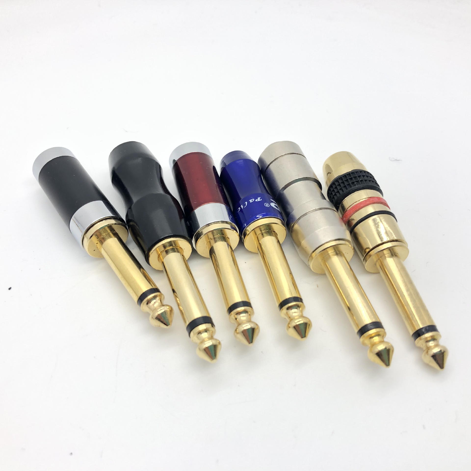 音频插头 6.35mm大二芯 大三芯镀金双单声道插头 音响功放插头