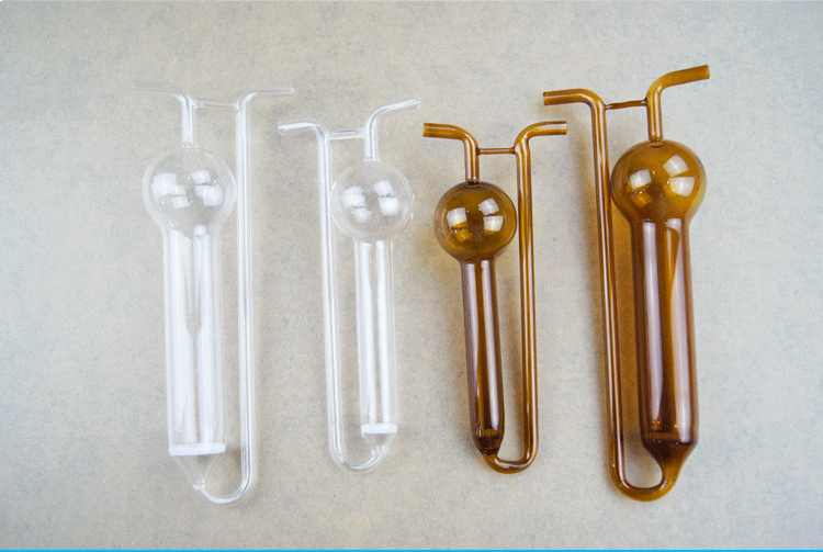 10ml 白u形多孔玻板吸收管 u型多孔玻板吸收瓶 u型空气收集器