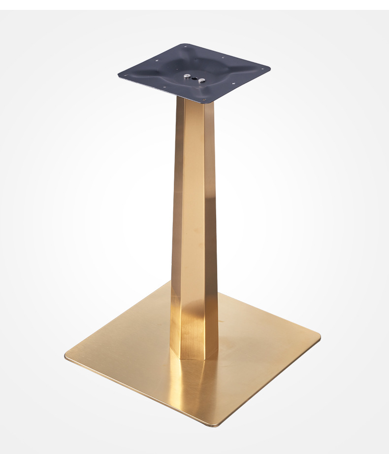 批发咖啡桌西餐厅餐台脚 加厚不锈钢拉丝餐桌脚架 桌腿支架