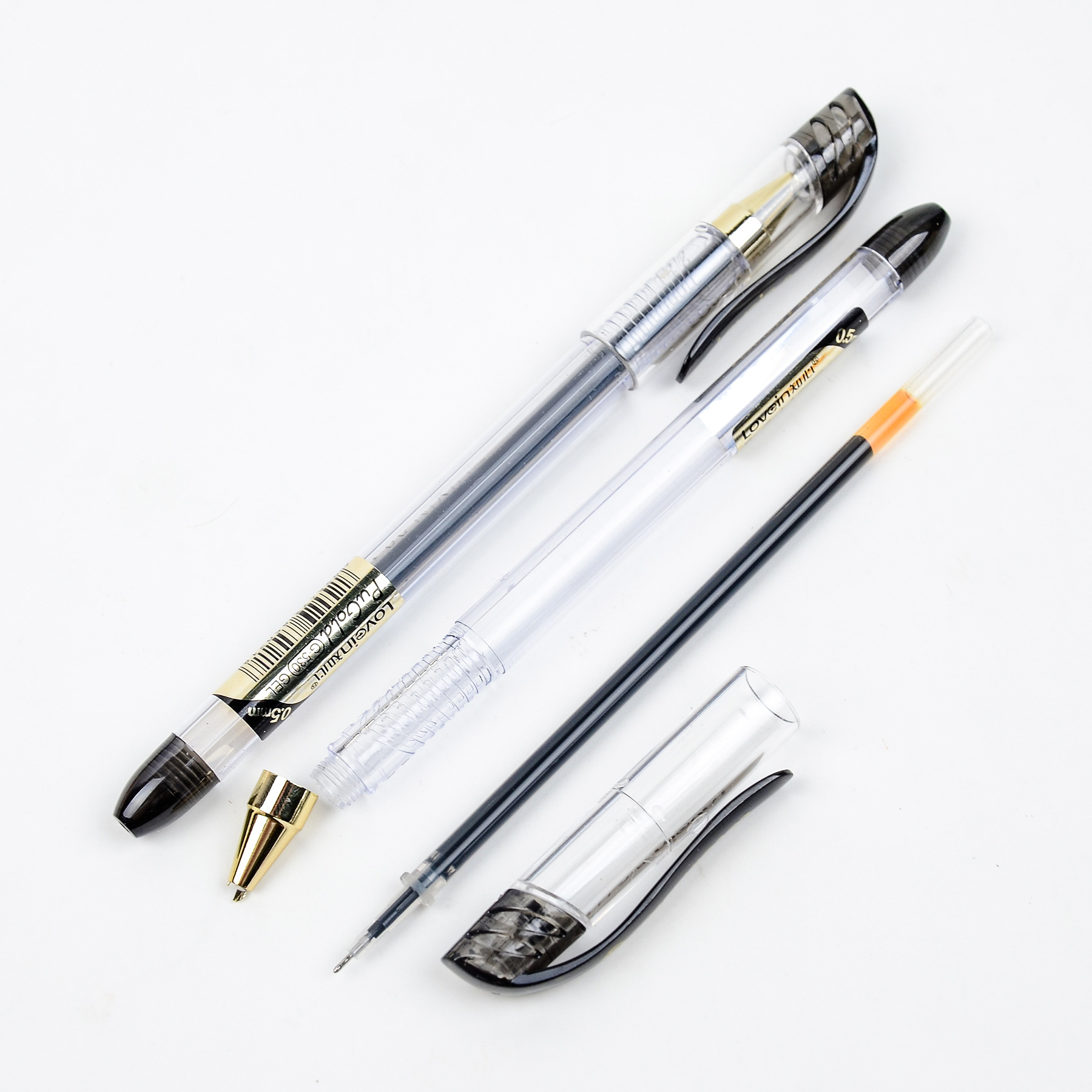 知心品牌中性笔 全针管水性笔 学生考试,办公财务签字笔 笔芯