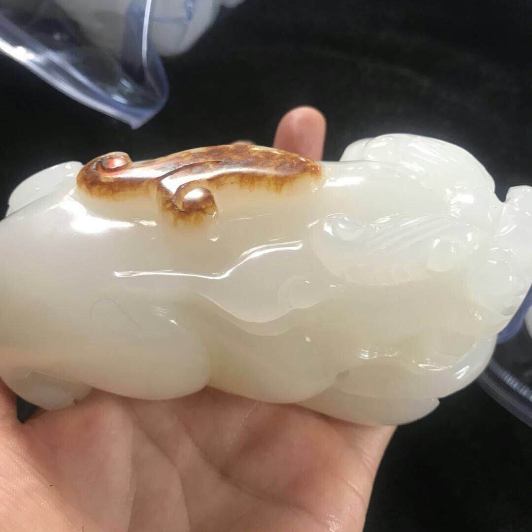 南阳玉器阿富汗玉貔貅手把件热销雕刻工艺品摆件玉石貔貅厂家批发