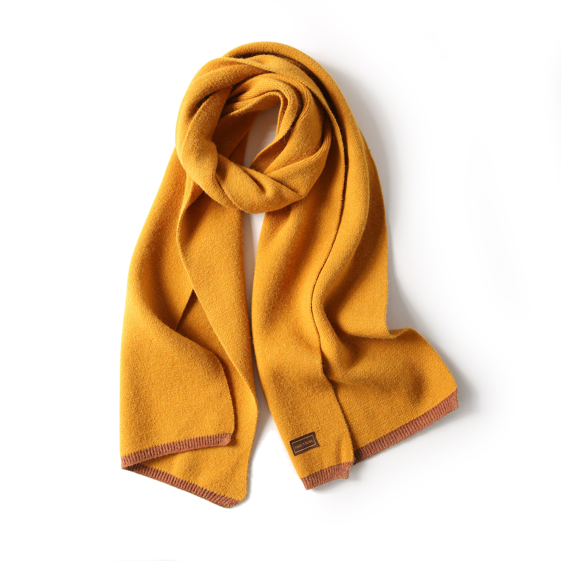 文艺风短款纯色围巾日系女秋冬学生百搭保暖加厚超长韩版围脖两用