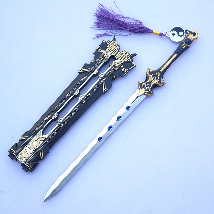 剑仙兵器雪名剑纯阳 赤霄红莲带剑鞘钥匙扣工艺礼品