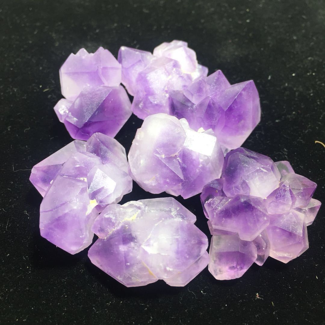 紫水晶单晶体碎石紫晶簇紫晶花紫水晶骨干香薰原石摆件扩香消磁