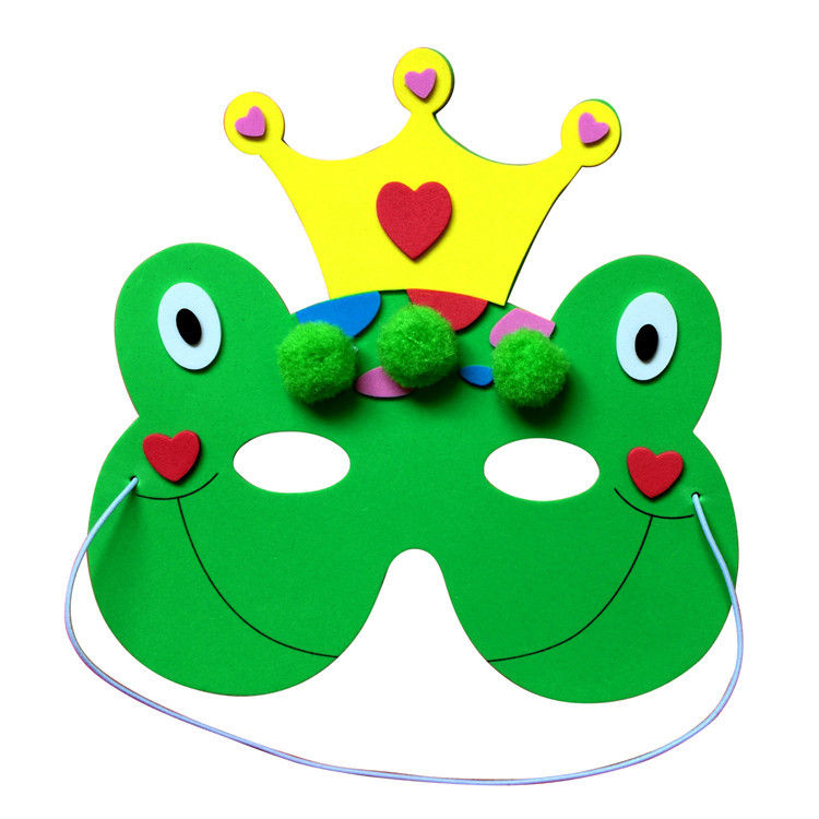 diy手工儿童卡通动物面具 幼儿园游戏 话剧表演 化装舞会自制面具