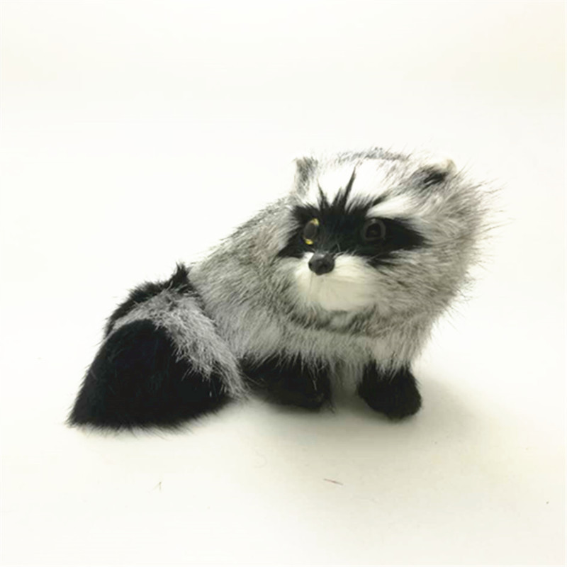 批发仿真浣熊 九节狸 乖乖猫品牌 长13cm高9cm 混批3只起