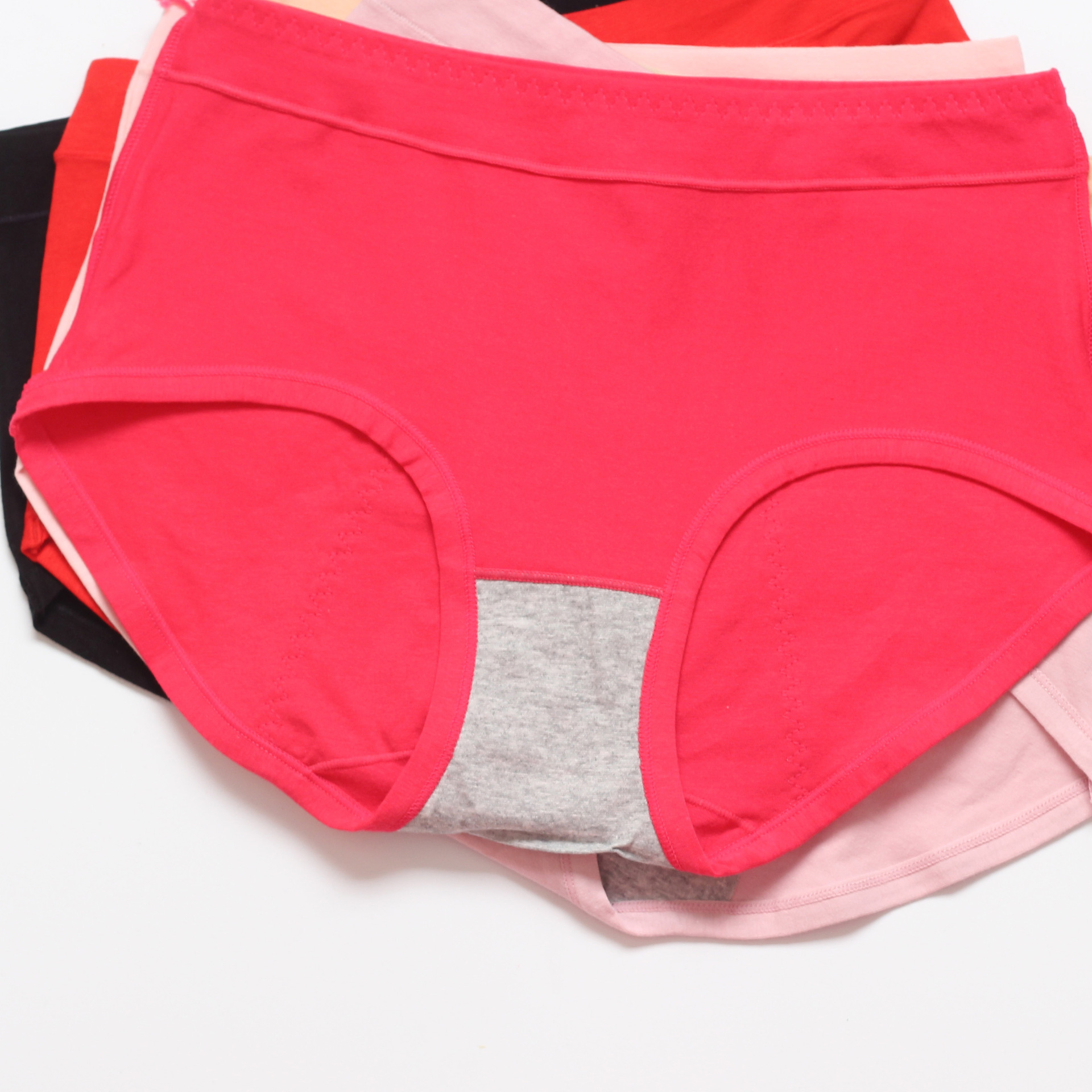 中腰纯棉女士生理裤例假经期防漏防水三角裤女卫生裤生理三角内裤