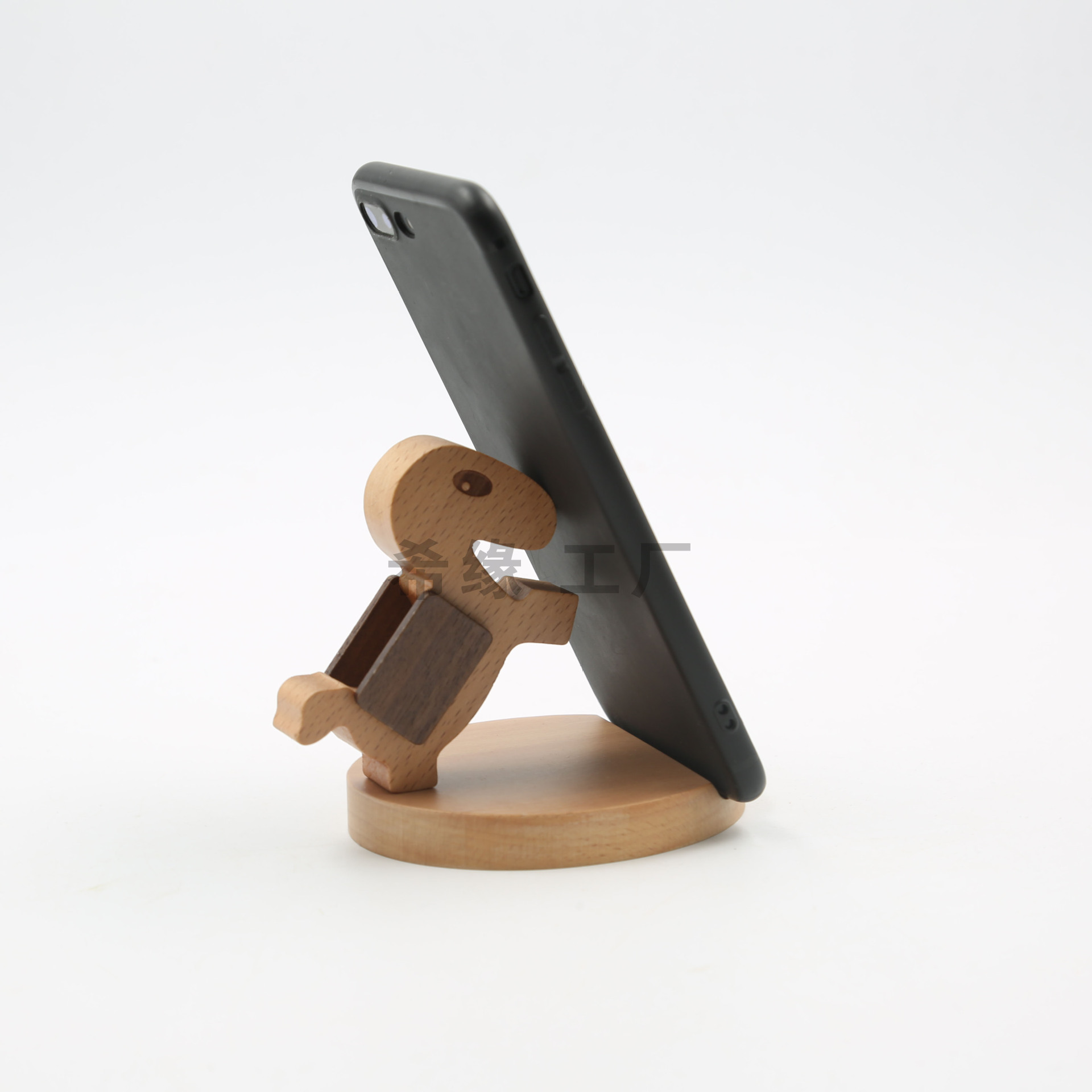 2018创意新款小狗 手机支架 榉木手机座 可定制logo优质木制小礼
