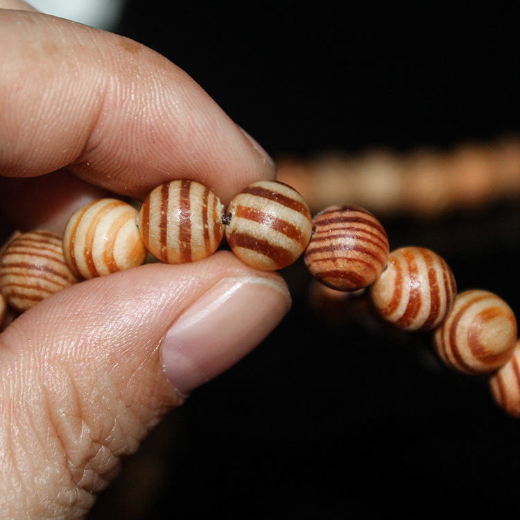 崖柏留疤108颗手串全透血龙木男女款佛珠琥珀8厘文玩收藏木珠工艺