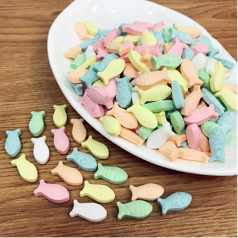 包邮 小鱼糖果5斤/袋约3000颗压片糖果小鱼形状水果味糖果喜糖