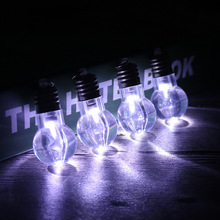LED灯泡会发光灯泡白光灯泡工艺品迷你小夜灯钥匙扣树脂夜灯配件