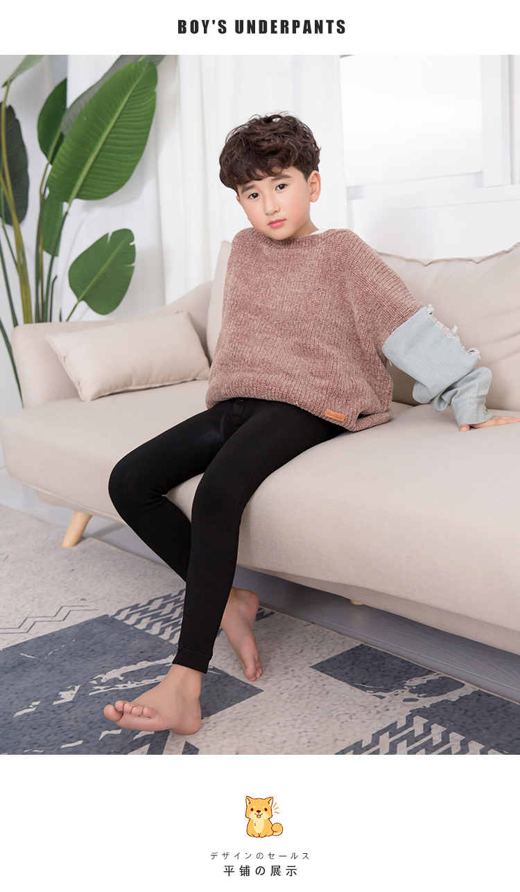 2018秋冬上新棉裤 加绒一体裤男童裤打底裤袜加厚保暖裤棉 连裤袜