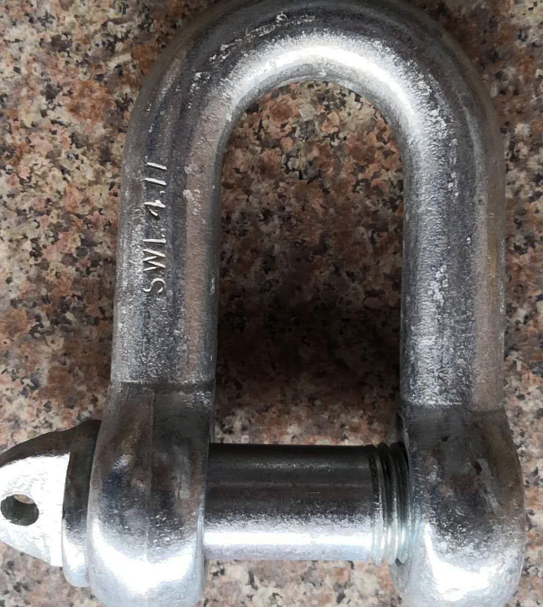 现货 卸扣d型扣高强度u型扣t8卡扣连接器保险扣吊扣吊钩起重锁扣