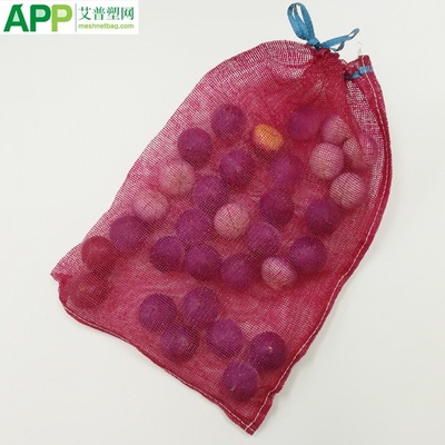 枚红色紧密平织网l形洋葱网袋尺寸外贸出口定制