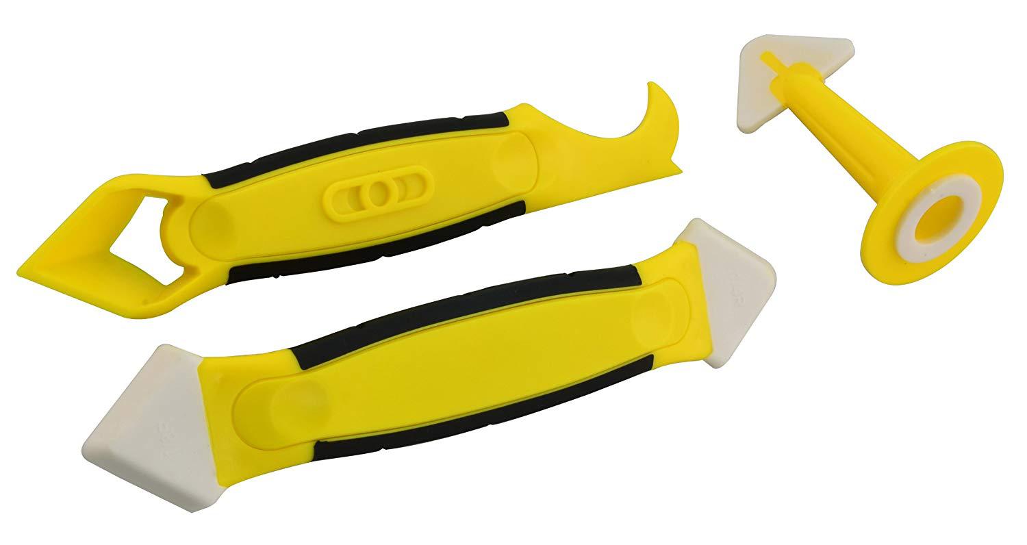 多角度3件套玻璃胶刮板玻带尖嘴塑料铲胶器塑料刮板阴阳角刮板