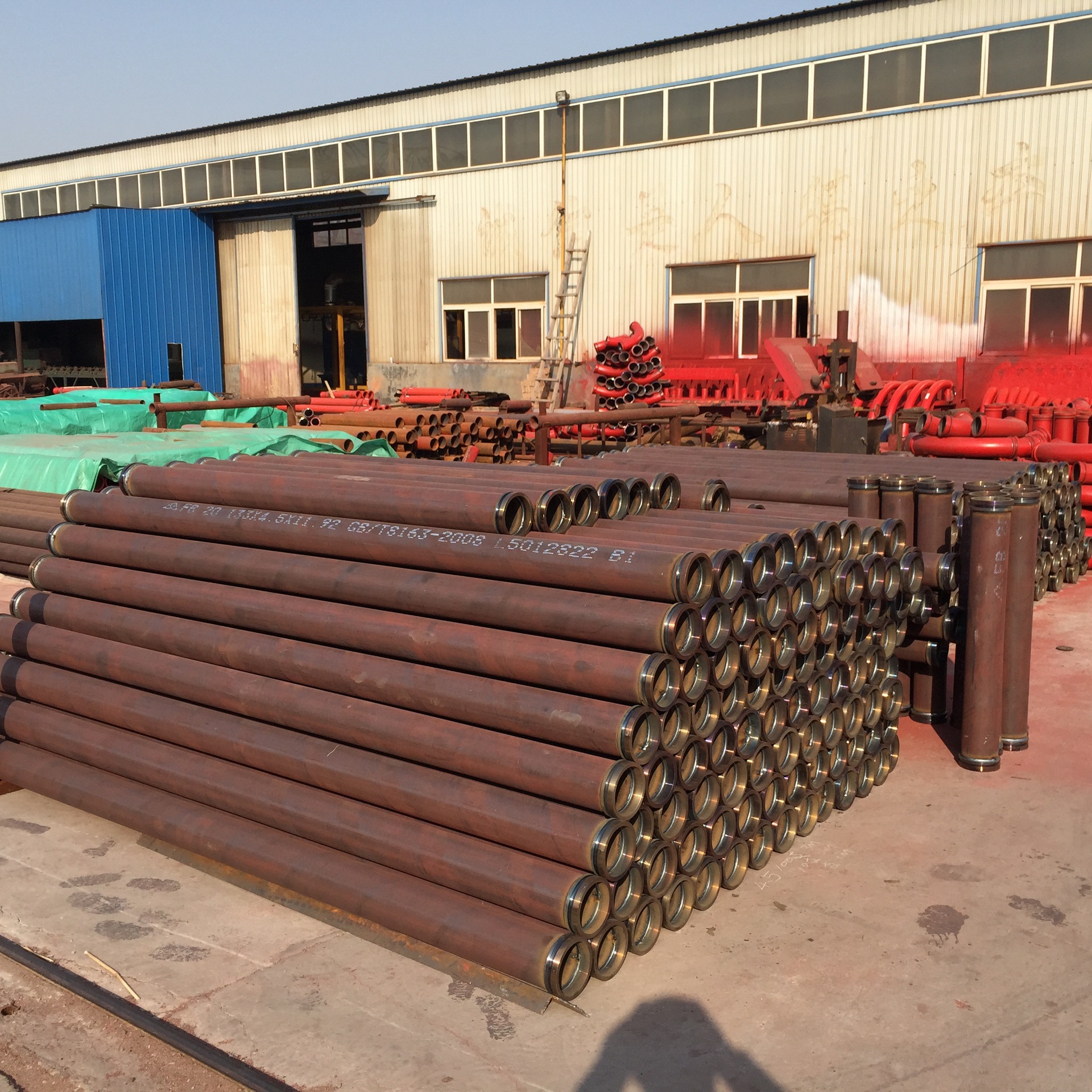 厂家生产3米泵车耐磨管臂架管双层超耐磨泵管现货可定制