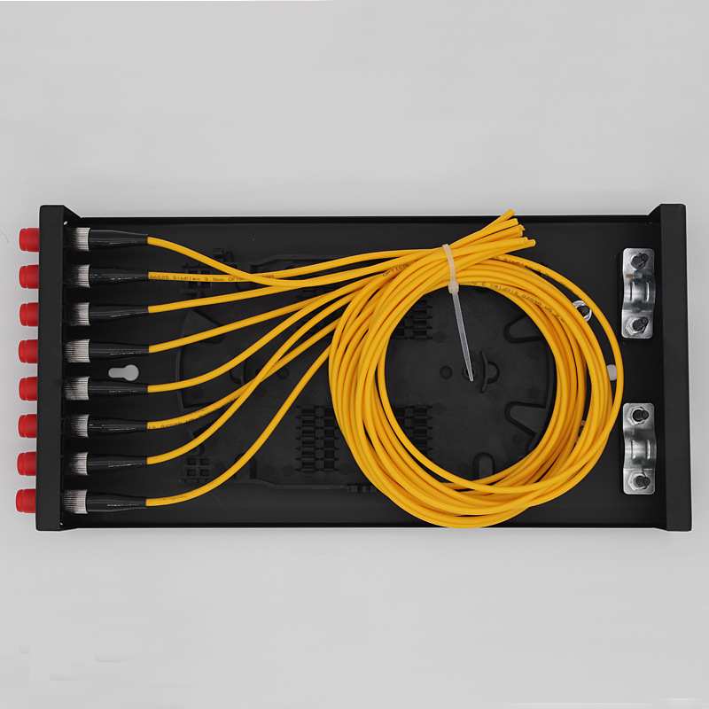 昊腾8口fc光纤终端盒满配桌面式 光缆熔纤盒sc/fc/lc/st 可oem