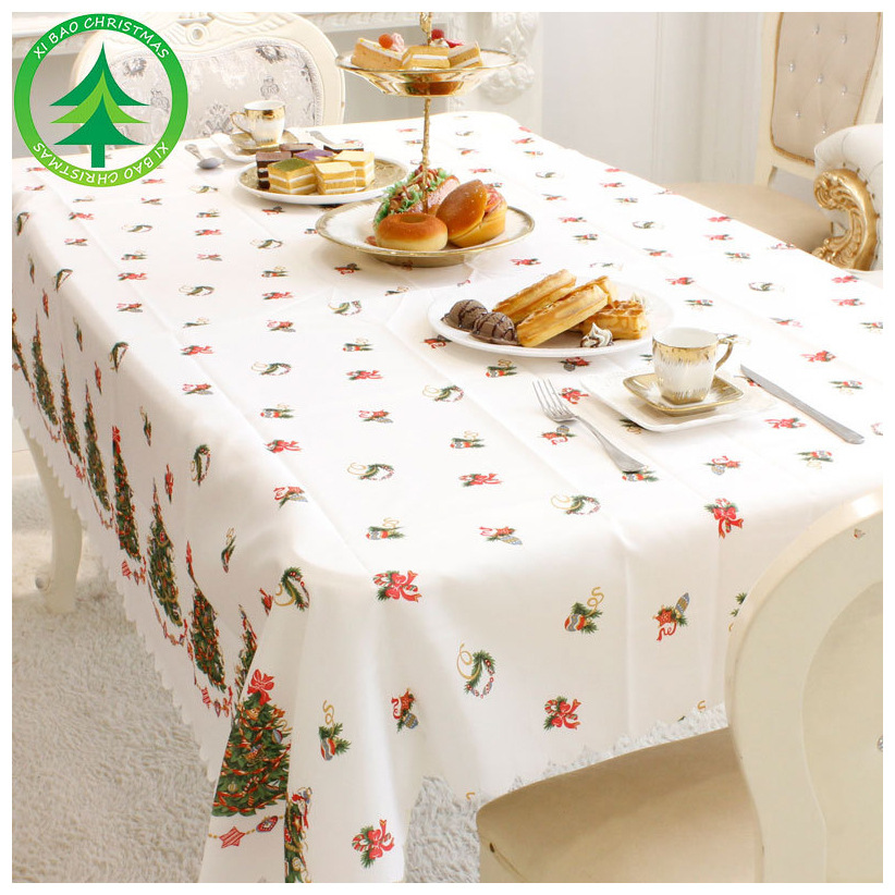 Christmas Table Decoration Fabrics Tablecloth Table Runner Coffee Table Printed Tablecloth Creative Christmas Dining Table Decorations