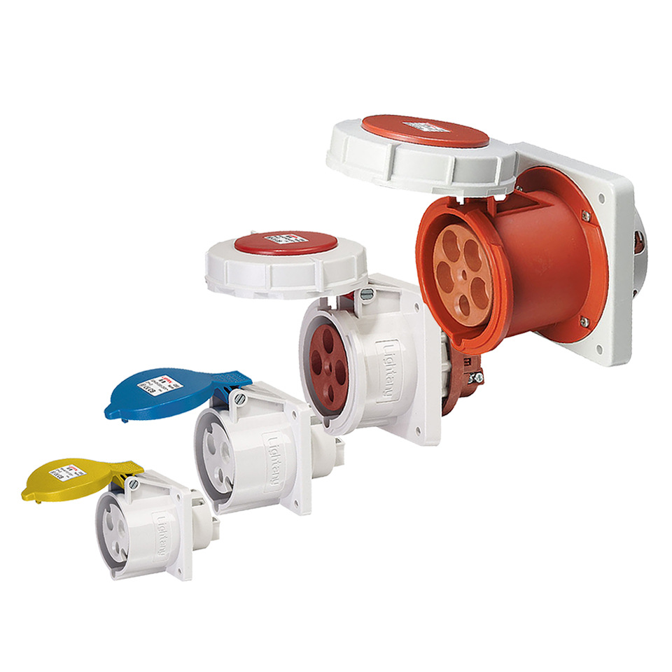 16a 32a 63a 125a 暗装防水直式工业插座 lightany/亮泰l-qx-gycz