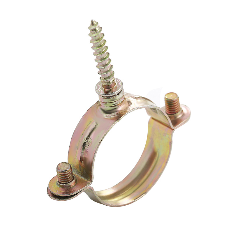 厂家批发单环金属管卡不带胶碳钢镀锌管夹彩色软管卡箍clamp