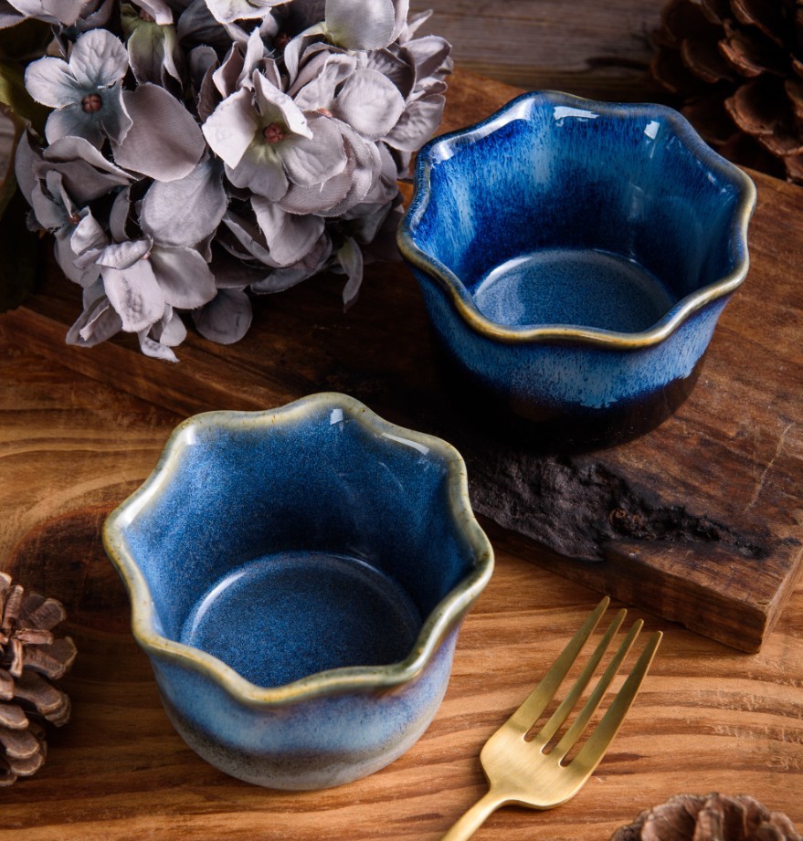 新品爆款 星空窑变烤碗 创意陶瓷餐具 烤盘带盖煲 蒸蛋碗甜品盅