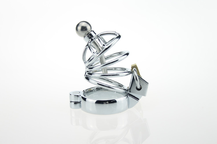 金属贞操锁男用情趣鸟笼节操锁金属金属尿道堵短款贞操锁