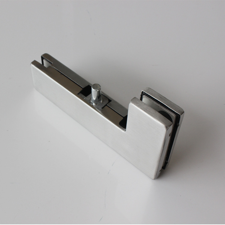 玻璃门夹地弹簧配件推拉玻璃门固定夹不锈钢无框玻璃门一字夹曲夹