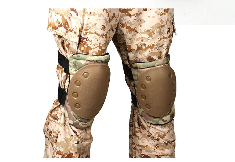 黑鹰款普通护具 溜冰滑雪登山运动战术cs野战护膝护肘套装