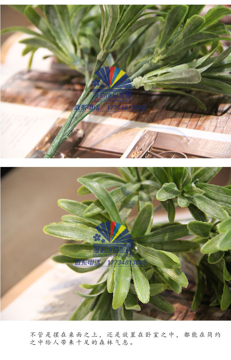 花满庭 仿真罗汉草海草 家居装饰客厅摆件罗汉草海草软装植物摆放