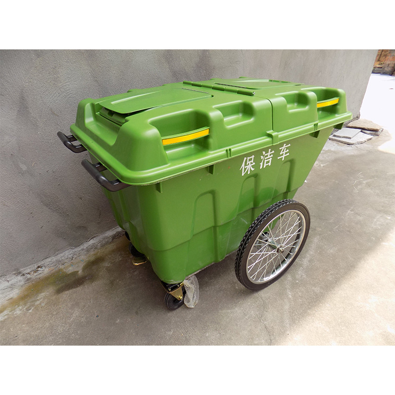 供应400升环卫垃圾手推车 绿化人力垃圾车 保洁清运车台州手推车