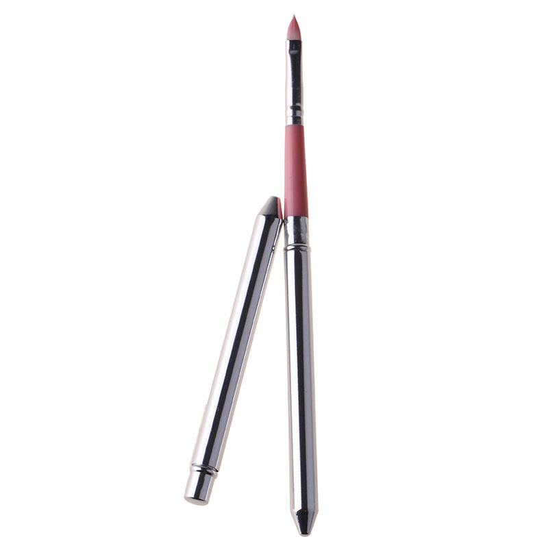 唇刷 口红刷伸缩便携金属带盖 唇彩刷彩妆工具化妆刷彩妆刷唇笔刷