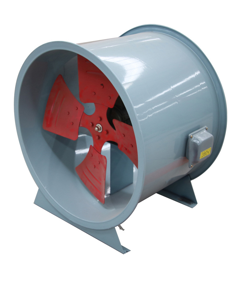 耐高温厨房家用排烟通风机工业静音低噪声圆筒固定管道式轴流风机