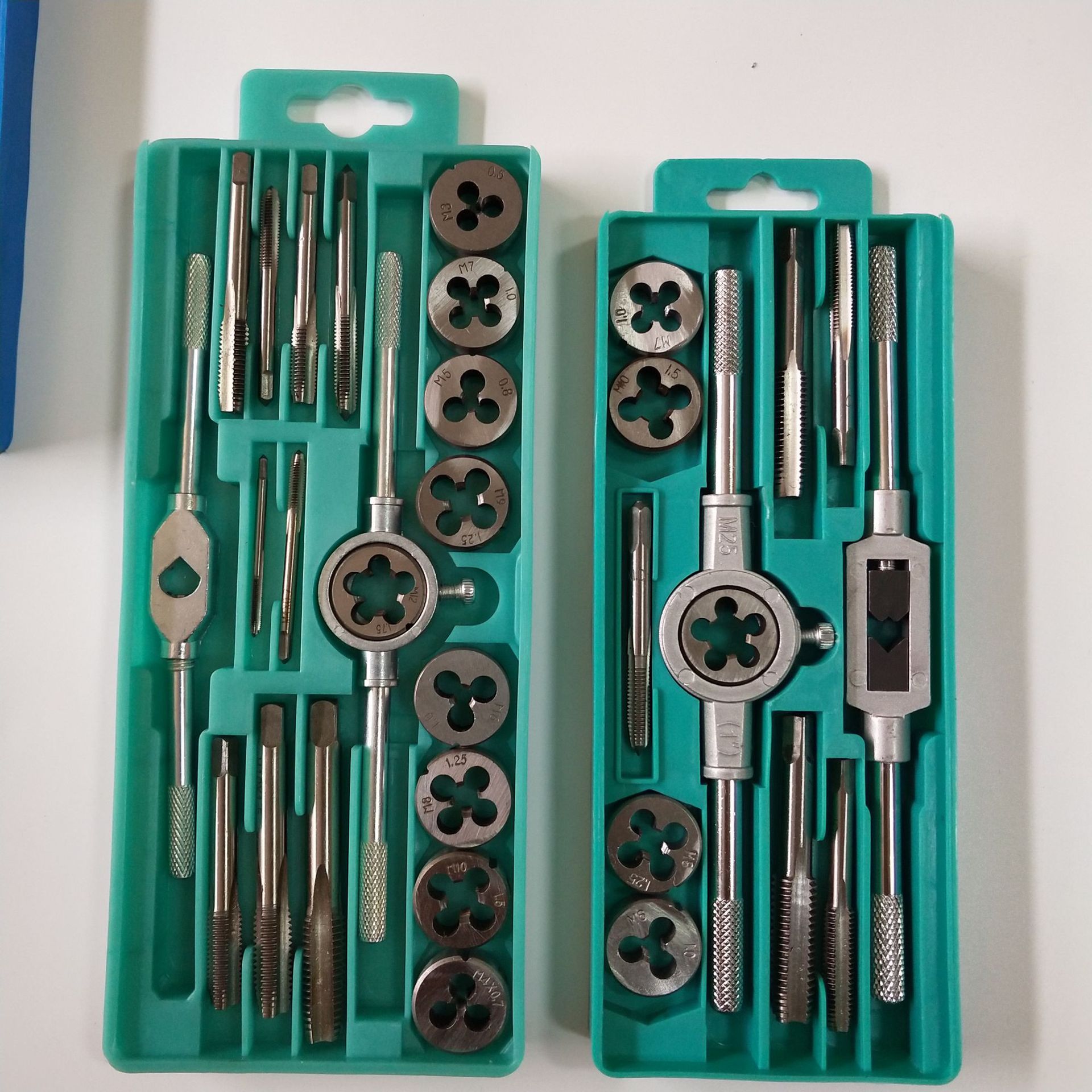 手动开牙器攻丝螺纹丝锥板牙套装功牙开丝器工具螺丝公丝器组合